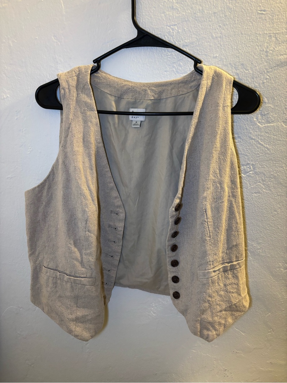 light beige sleeveless vest - Women's Jacket & Coat